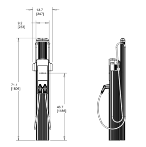 ChargePoint CT4021 Dimensions