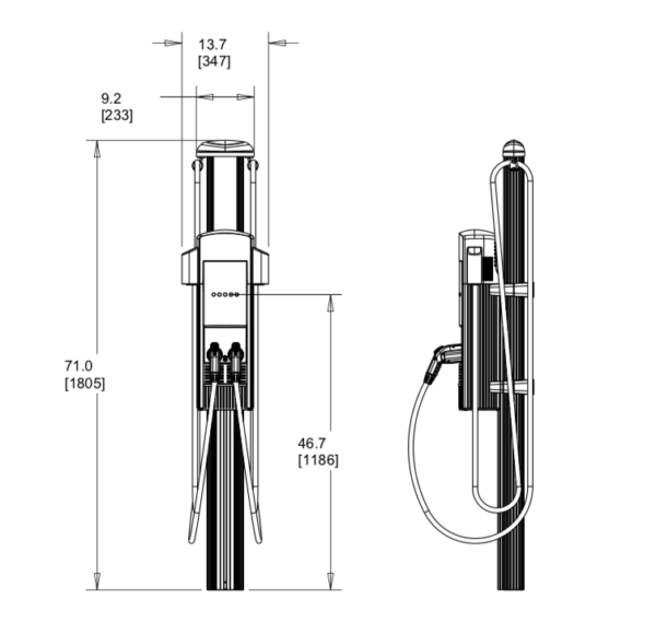 ChargePoint CT4023 Dimensions